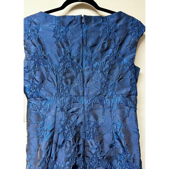 NWT ANNE KLEIN Gorgeous Sapphire Blue Beaded Sheath Dress, Sz 8 - Picture 5 of 10